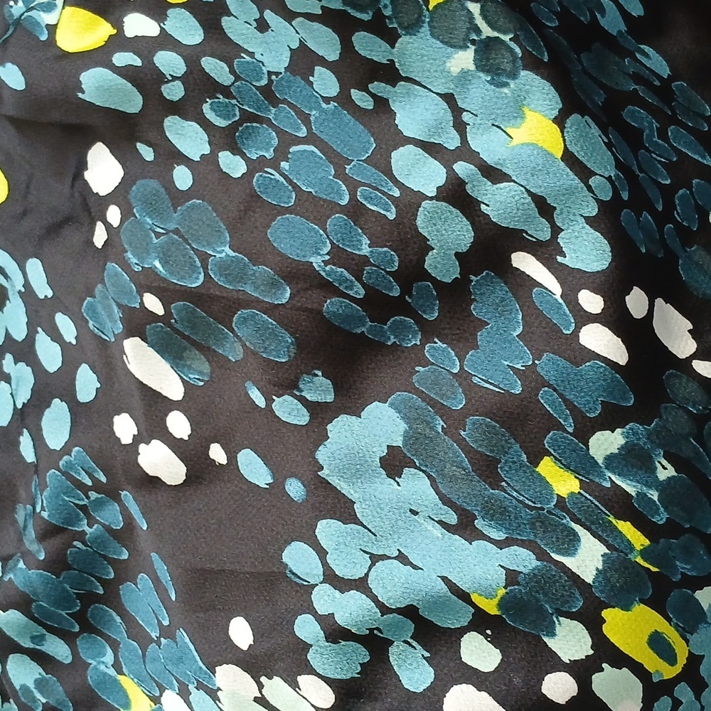Torrid Black Surplice Long Sleeve Top With Green Dot Print Size 3X Bow Back - Picture 8 of 8